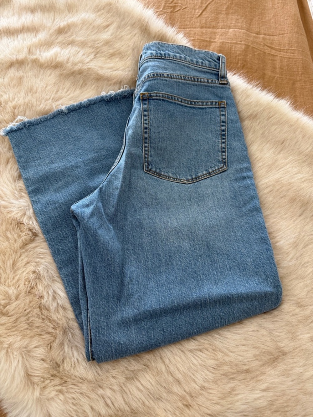 J. Crew Factory Light Blue Cropped Wide-Leg Jeans 28 - Picture 2 of 7